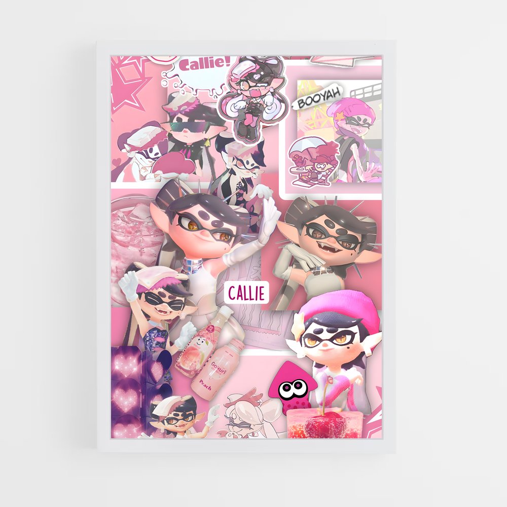 Poster Callie Peuplé – affiche Splatoon (vue 3)