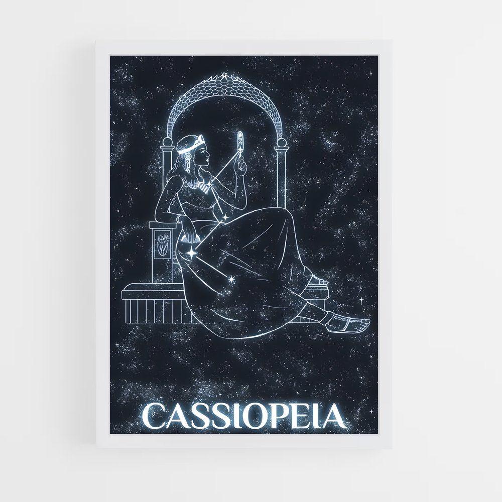 Poster Étoiles de Cassiopeia – affiche Constellations (vue 3)