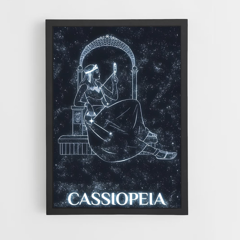 Poster Étoiles de Cassiopeia – affiche Constellations (vue 2)