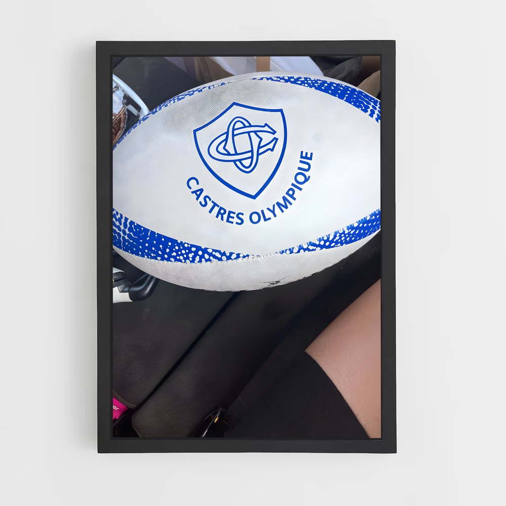 Poster Ciel de Castres – affiche Rugby (vue 2)