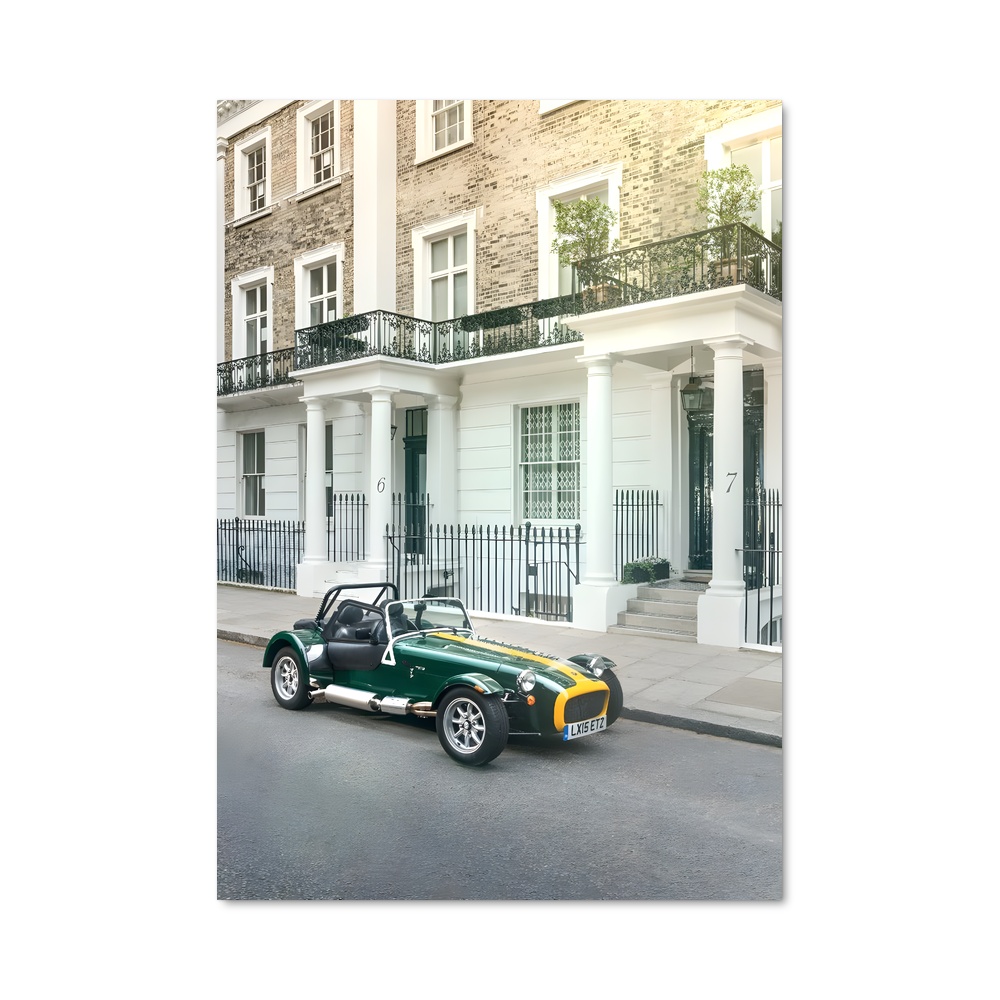 Poster Londres en Vert et Jaune