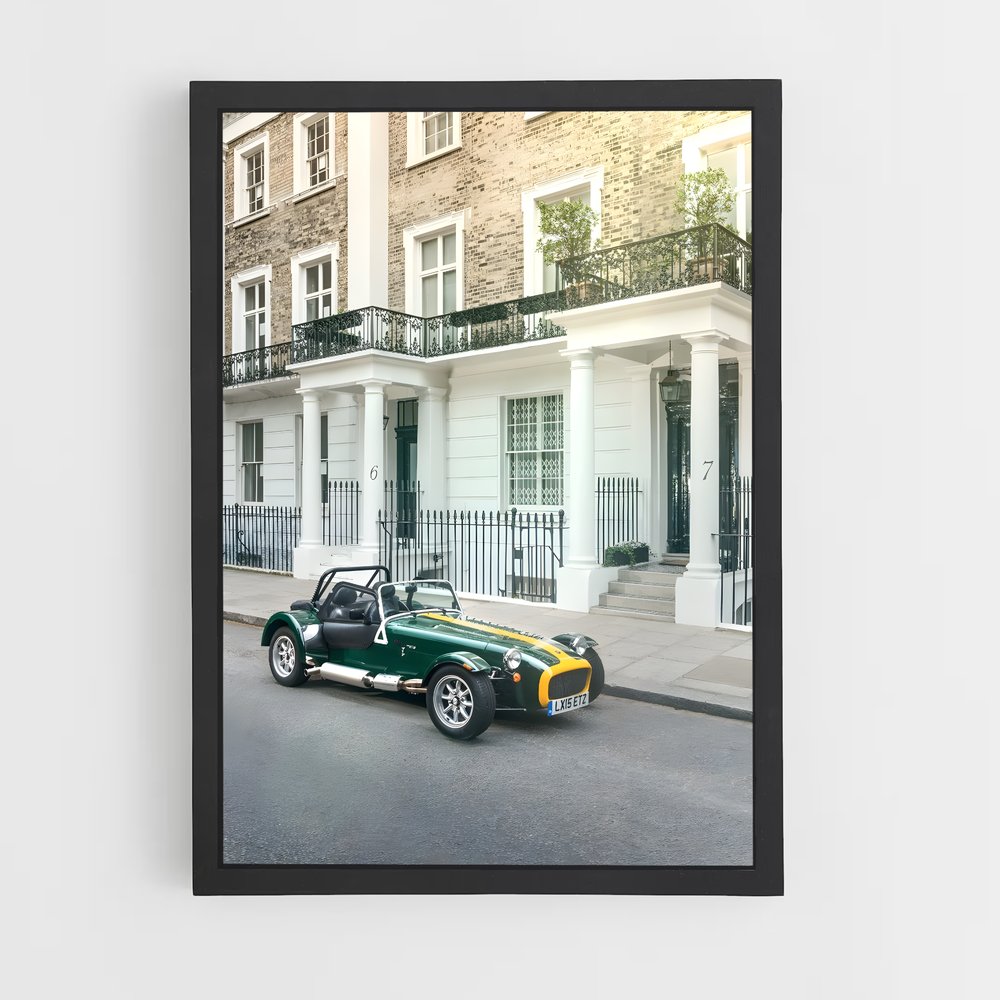 Poster Londres en Vert et Jaune – affiche Caterham (vue 2)