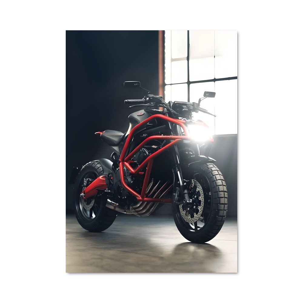 Poster La Brillance Rouge – affiche Honda Moto