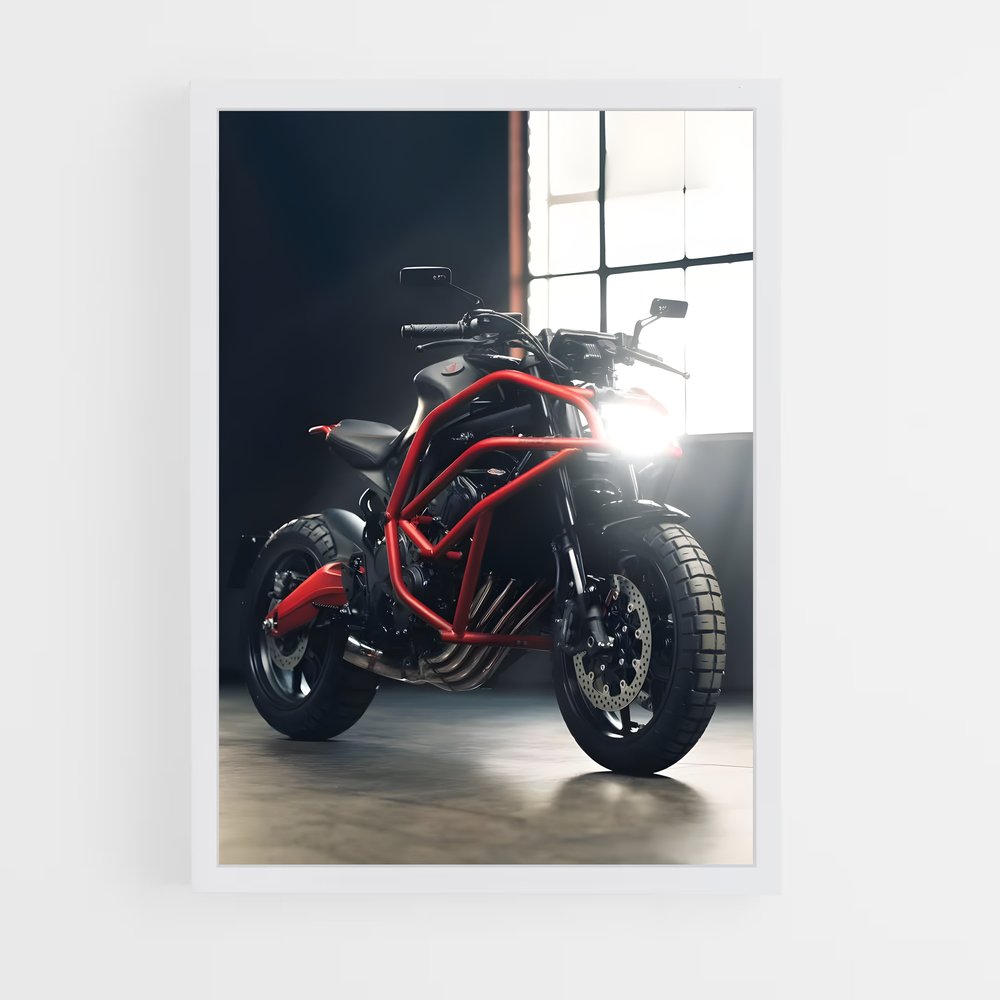 Poster La Brillance Rouge – affiche Honda Moto (vue 3)