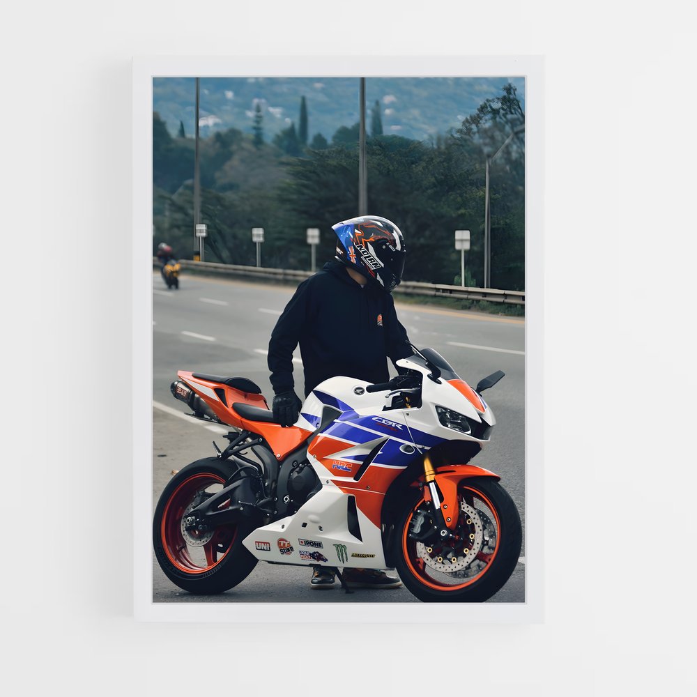 Poster Cbrrr captivant – affiche Honda Moto (vue 3)