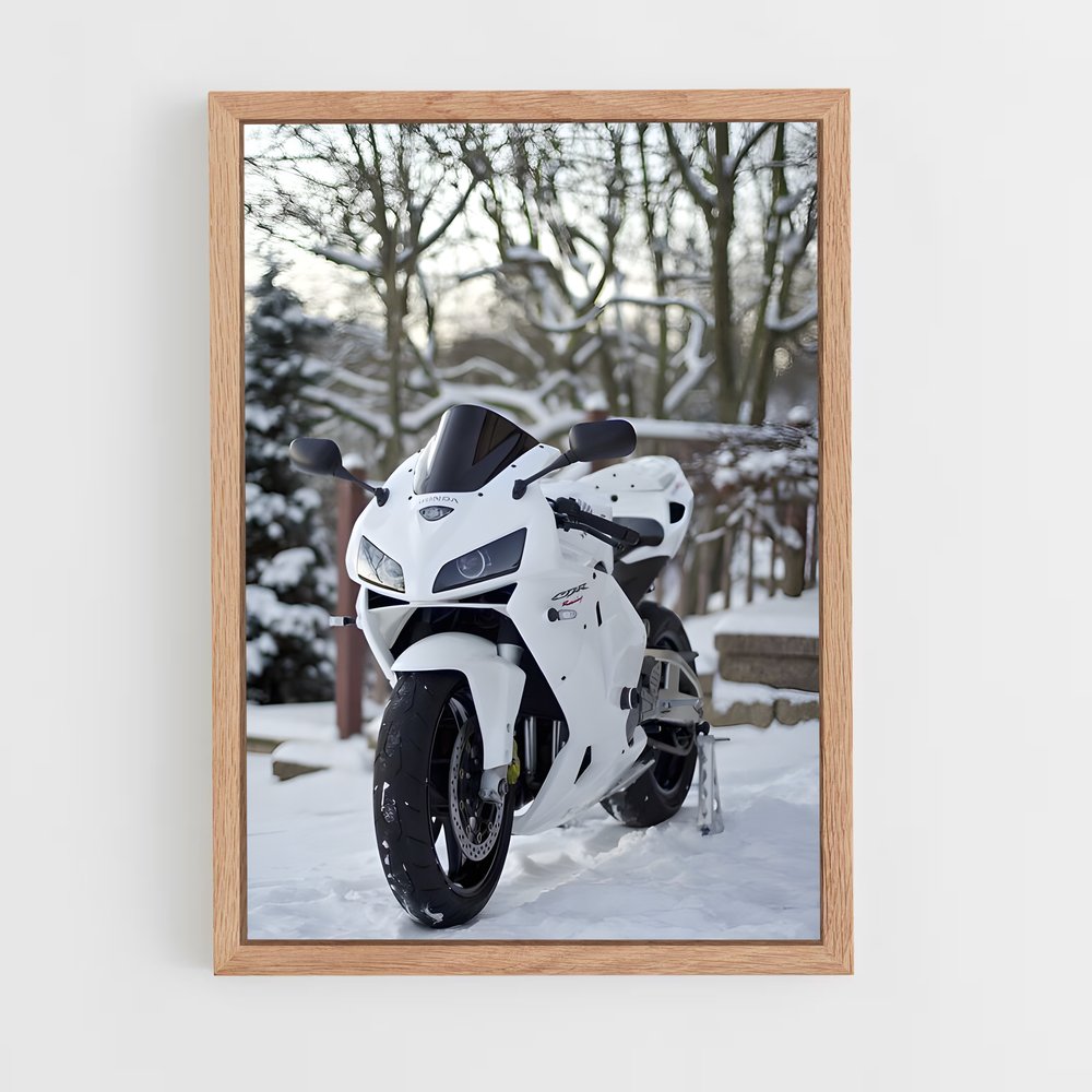 Poster Neige et Moteur – affiche Honda Moto (vue 4)
