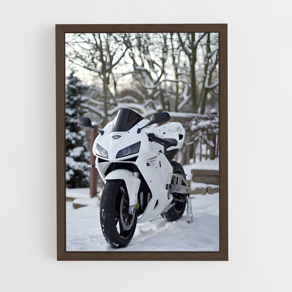 Poster Neige et Moteur – affiche Honda Moto (vue 5)