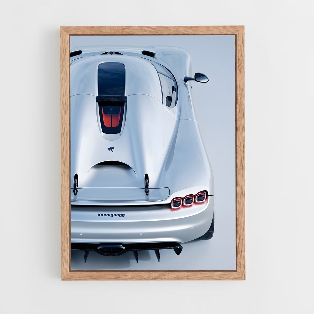 Poster Vitesse élégance argentée – affiche Koenigsegg (vue 4)
