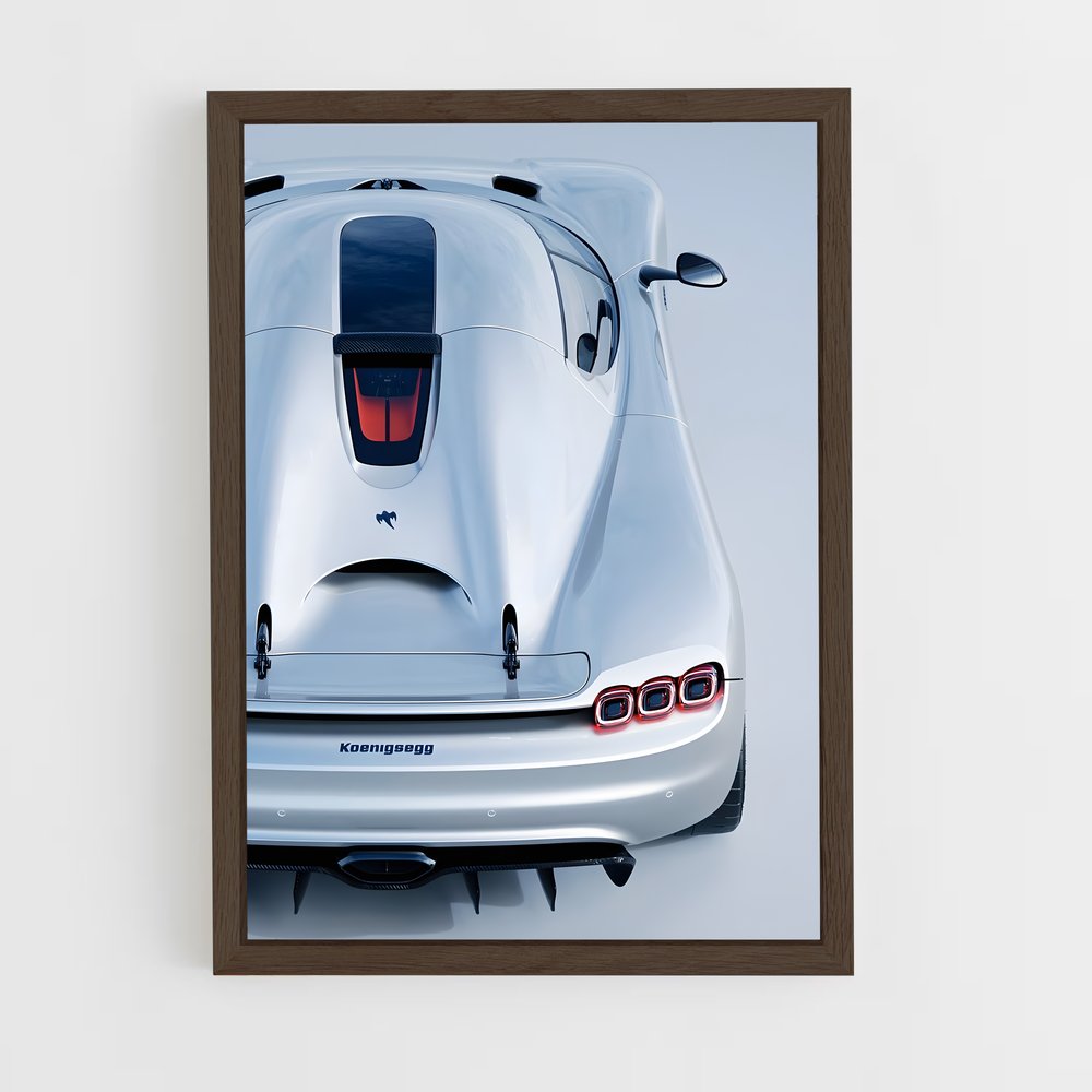 Poster Vitesse élégance argentée – affiche Koenigsegg (vue 5)