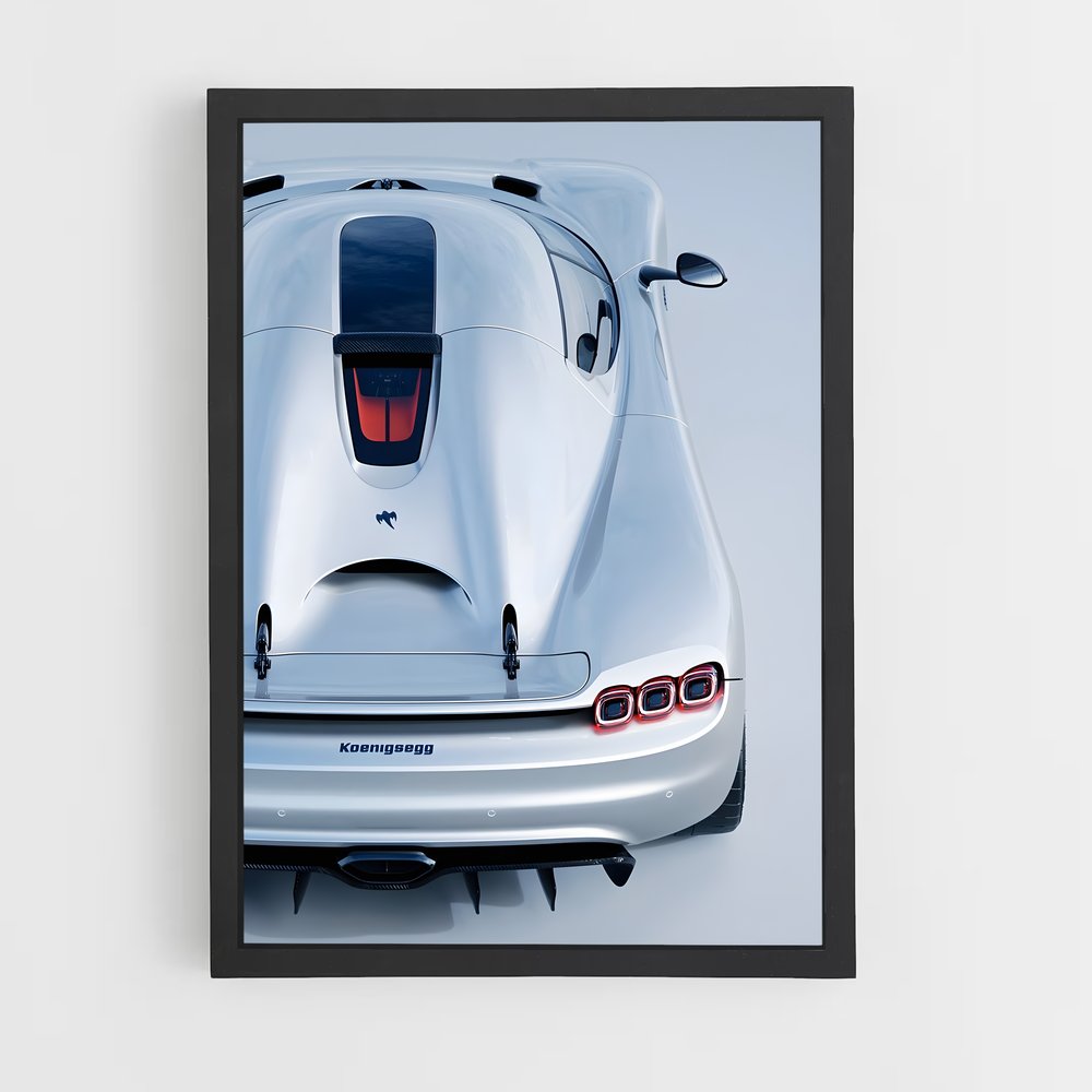 Poster Vitesse élégance argentée – affiche Koenigsegg (vue 2)