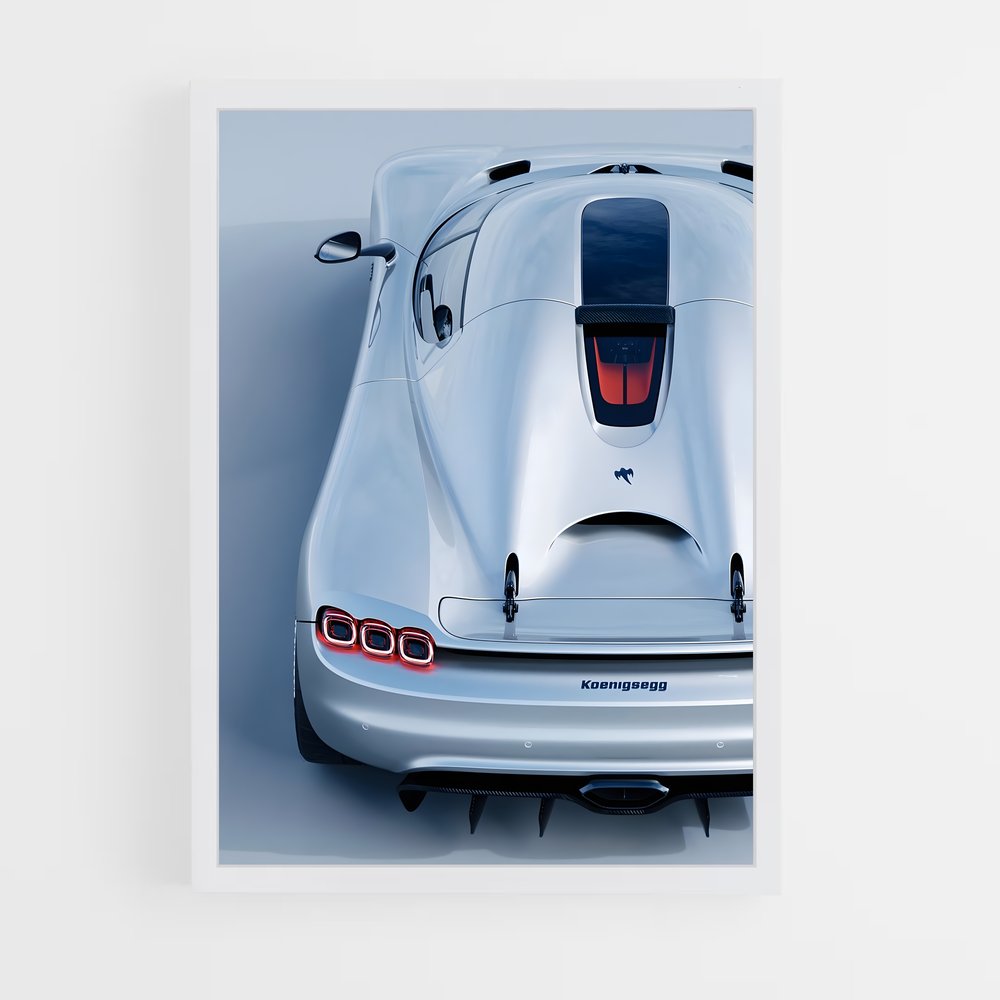 Poster Vitesse élégance aérodynamique – affiche Koenigsegg (vue 3)