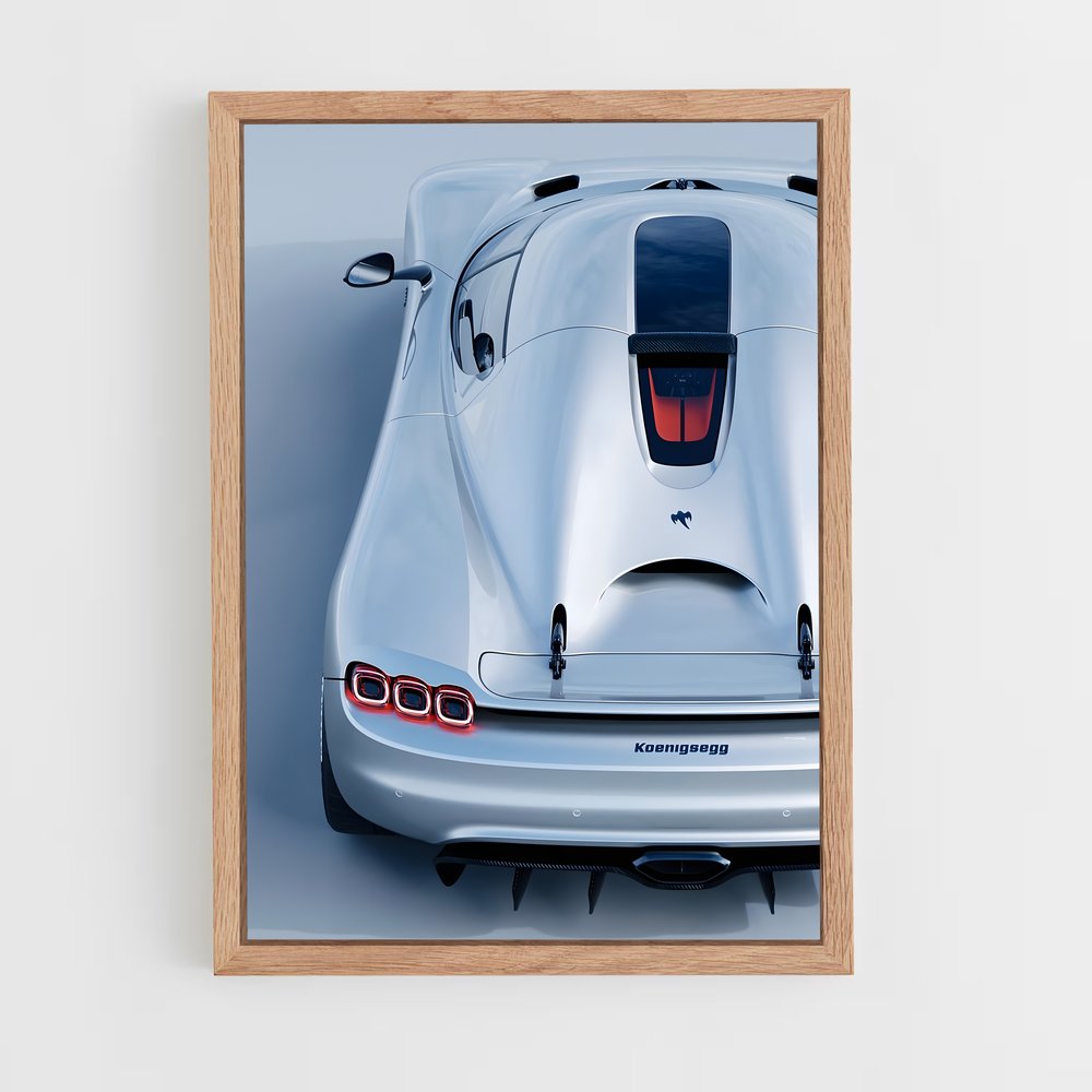 Poster Vitesse élégance aérodynamique – affiche Koenigsegg (vue 4)
