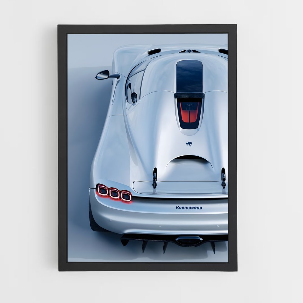 Poster Vitesse élégance aérodynamique – affiche Koenigsegg (vue 2)