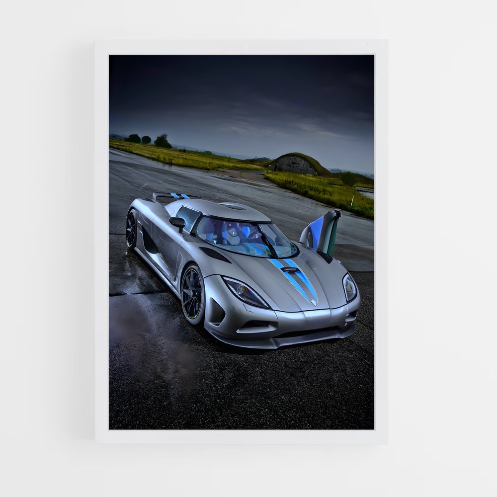 Poster Route Argentée – affiche Koenigsegg (vue 3)