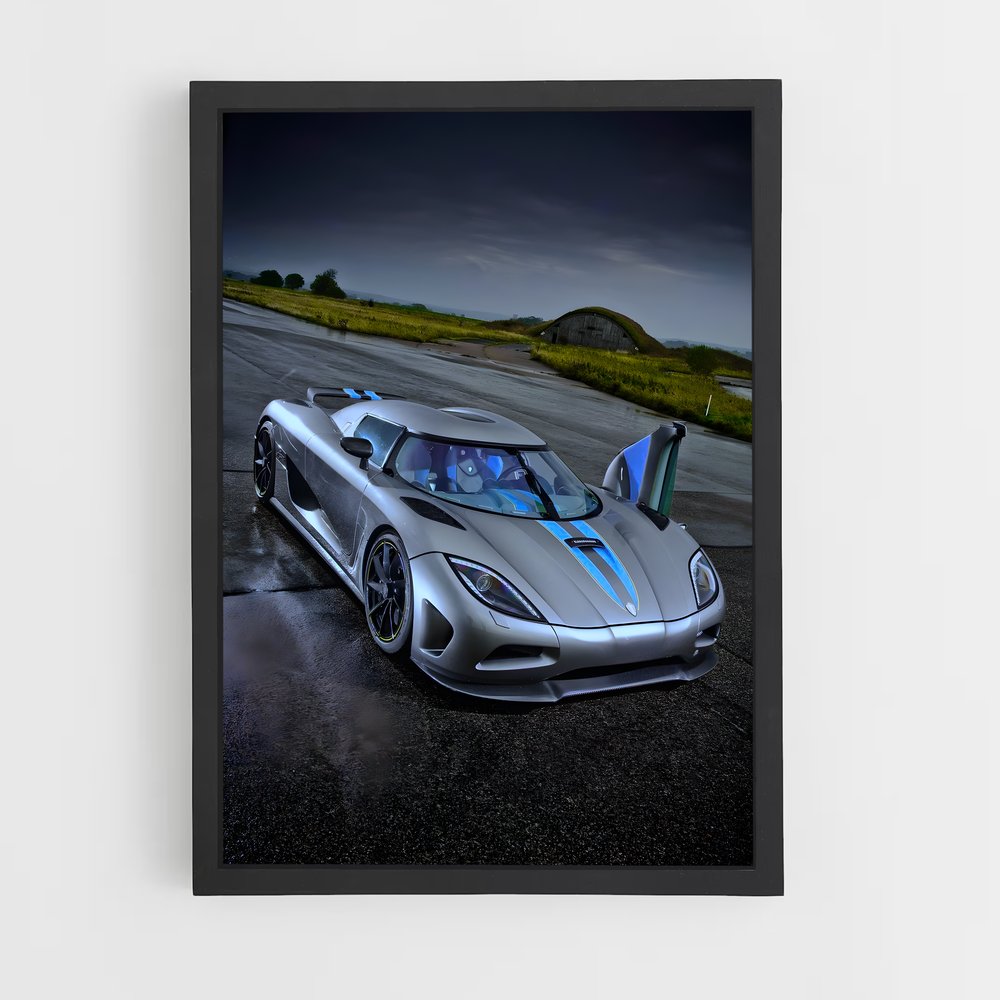 Poster Route Argentée – affiche Koenigsegg (vue 2)