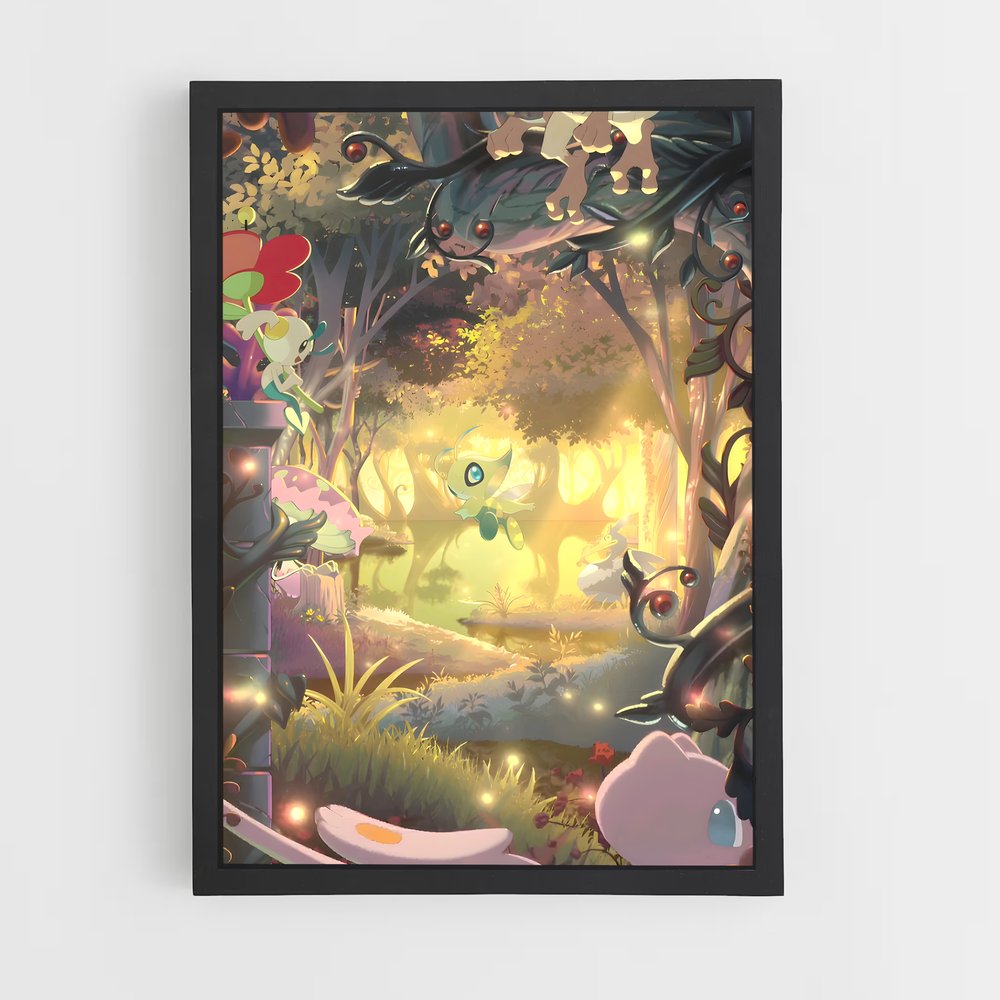 Poster La Forêt Émeraude – affiche Pokemon (vue 2)
