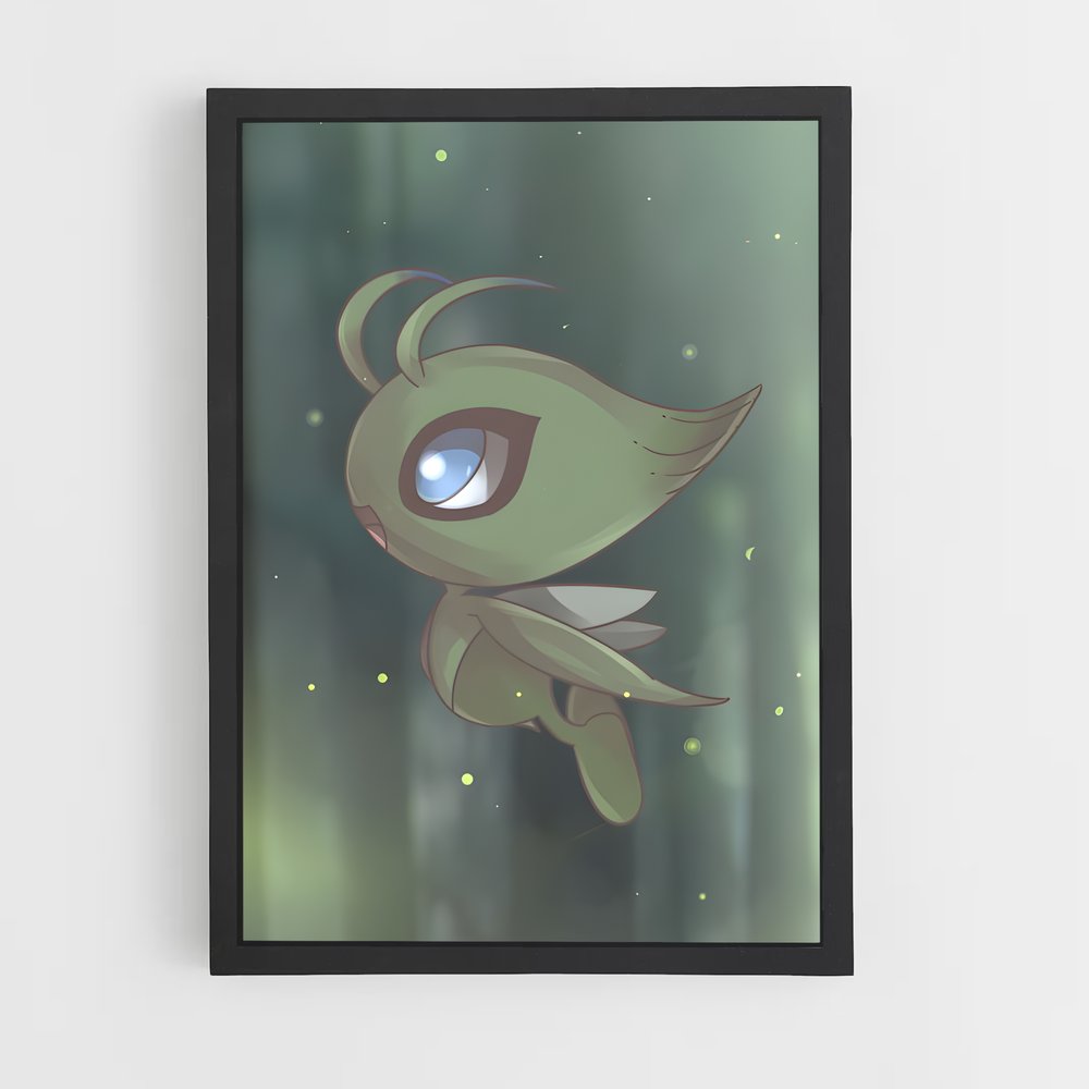 Poster Celebi L'Esprit de la Nature – affiche Pokemon (vue 2)