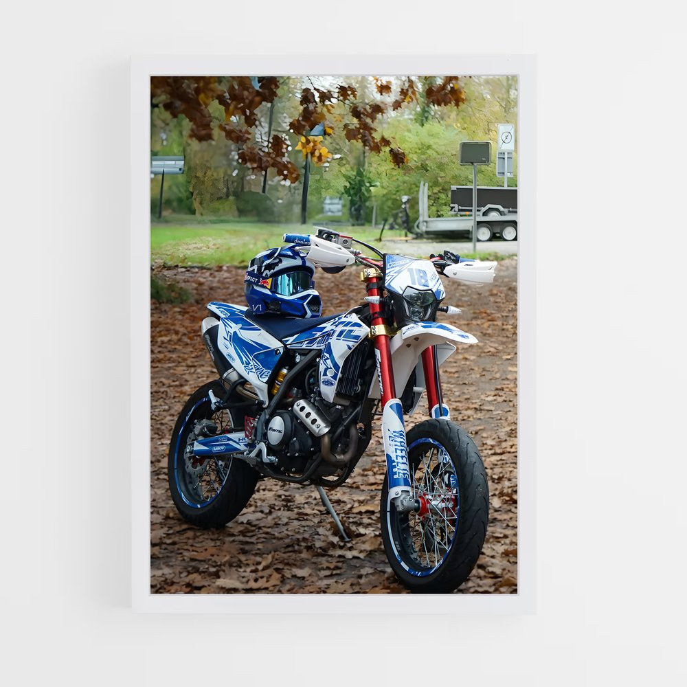 Poster Moto et Feuilles – affiche CFMOTO (vue 3)