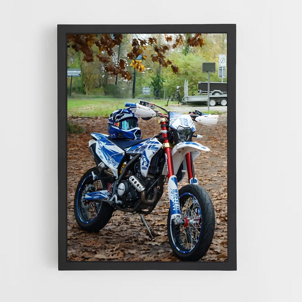 Poster Moto et Feuilles – affiche CFMOTO (vue 2)