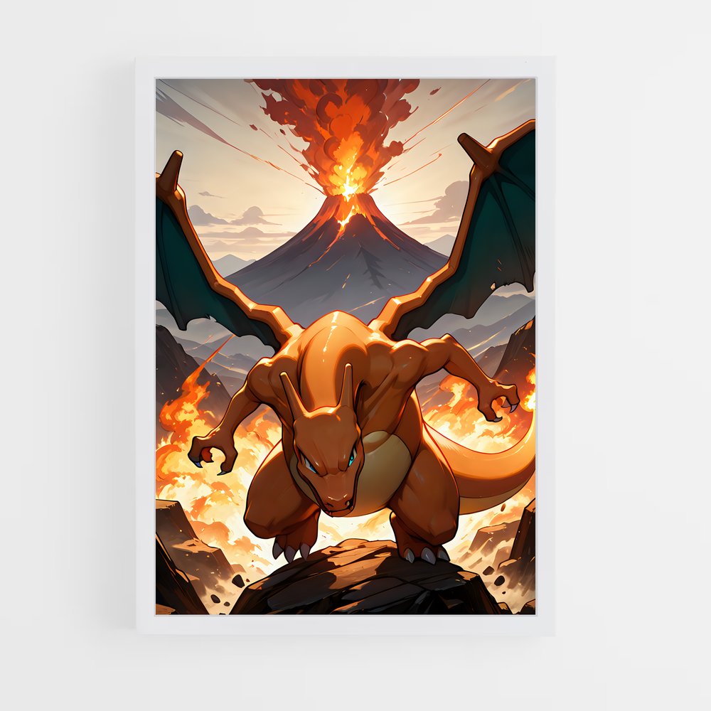 Poster Vol de Charizard – affiche Pokemon (vue 3)