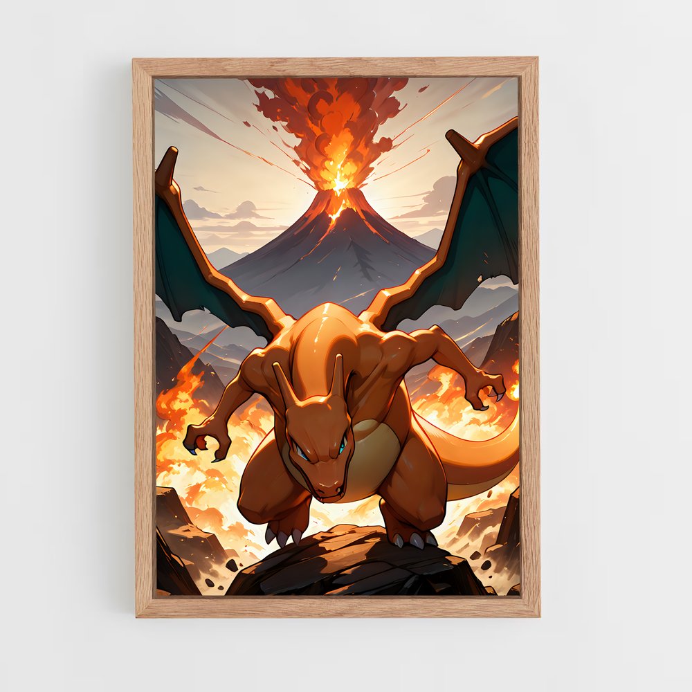 Poster Vol de Charizard – affiche Pokemon (vue 4)