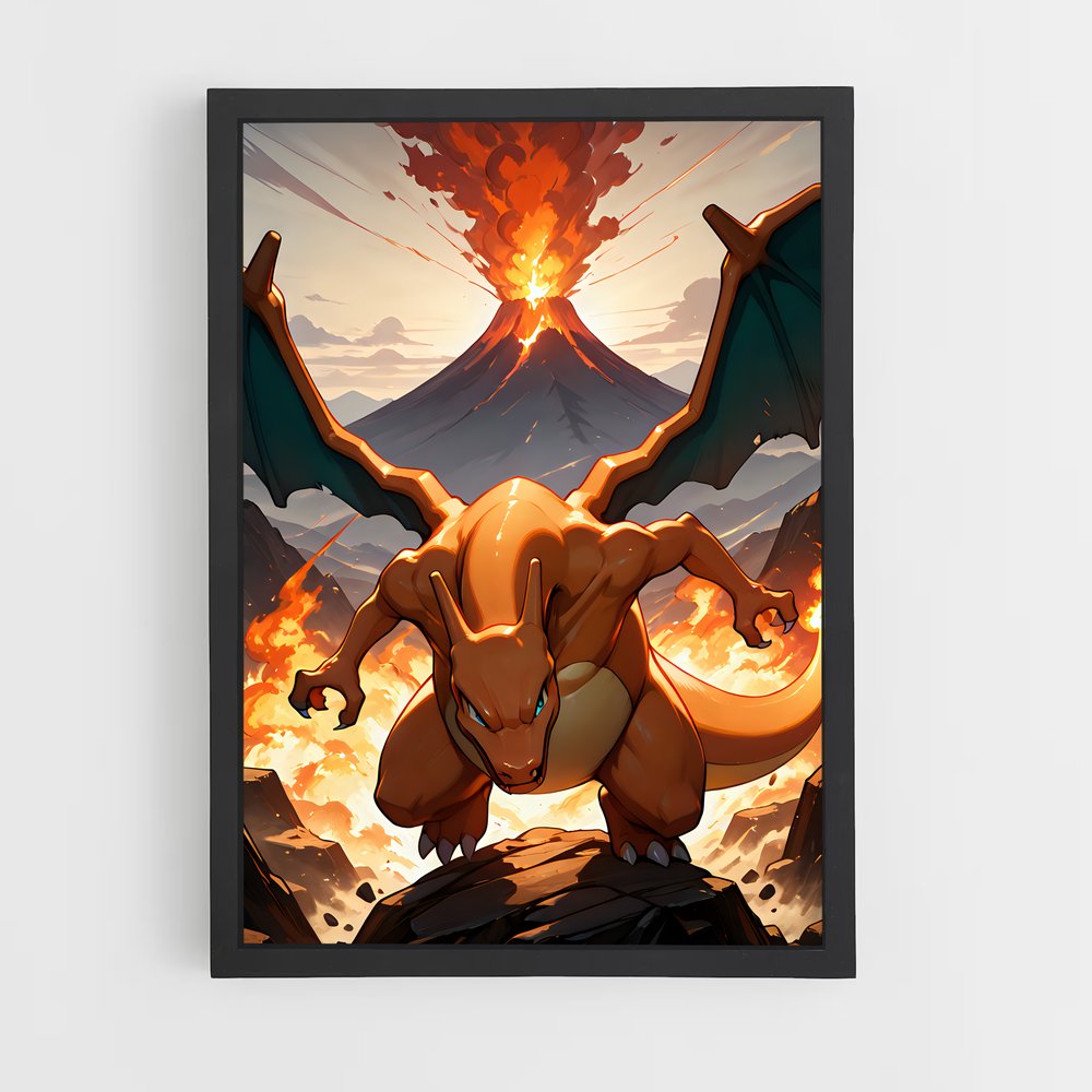 Poster Vol de Charizard – affiche Pokemon (vue 2)