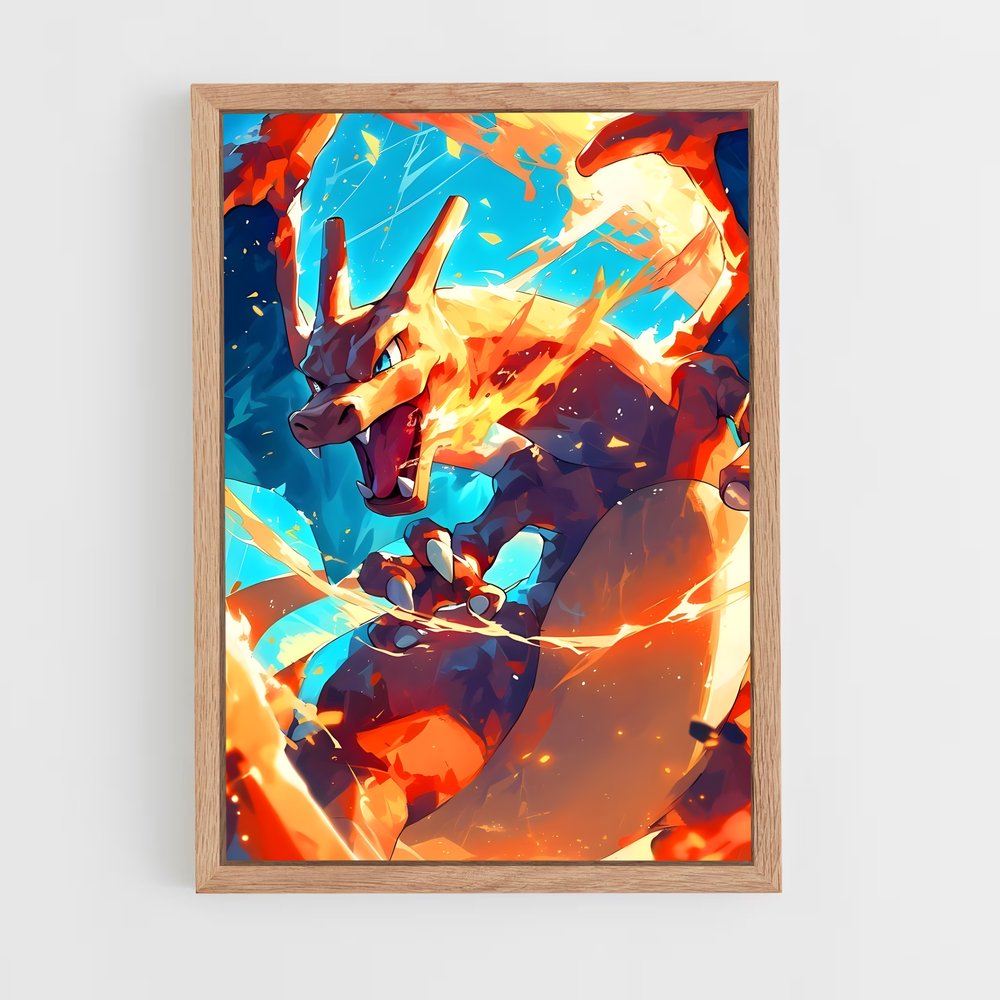 Poster Charizard en Flammes – affiche Pokemon (vue 4)