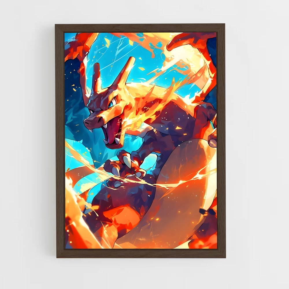 Poster Charizard en Flammes – affiche Pokemon (vue 5)