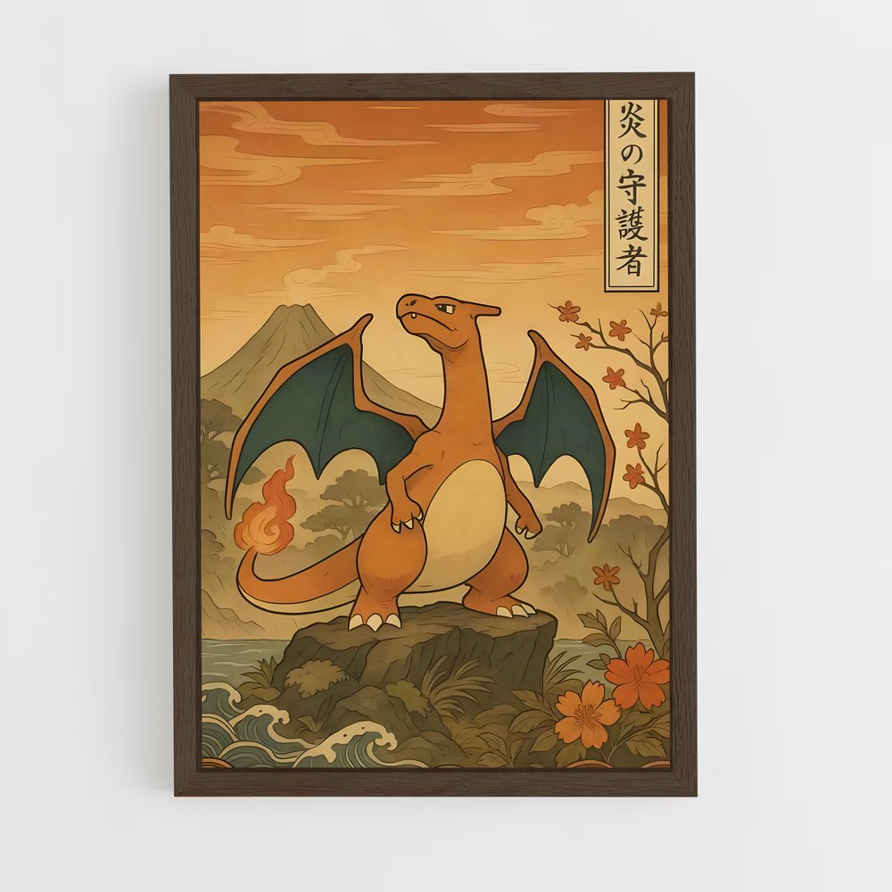 Poster Charizard en Montagne – affiche Pokemon (vue 5)