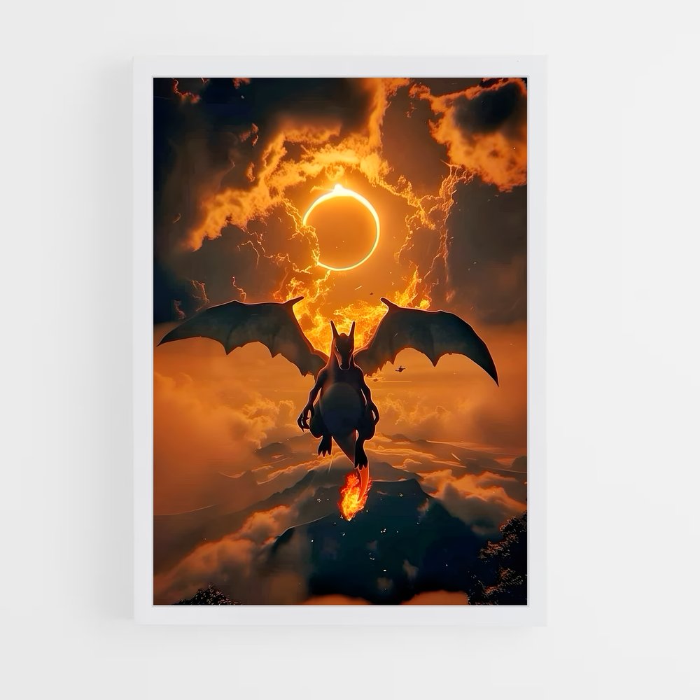 Poster Charizard en Vol – affiche Pokemon (vue 3)