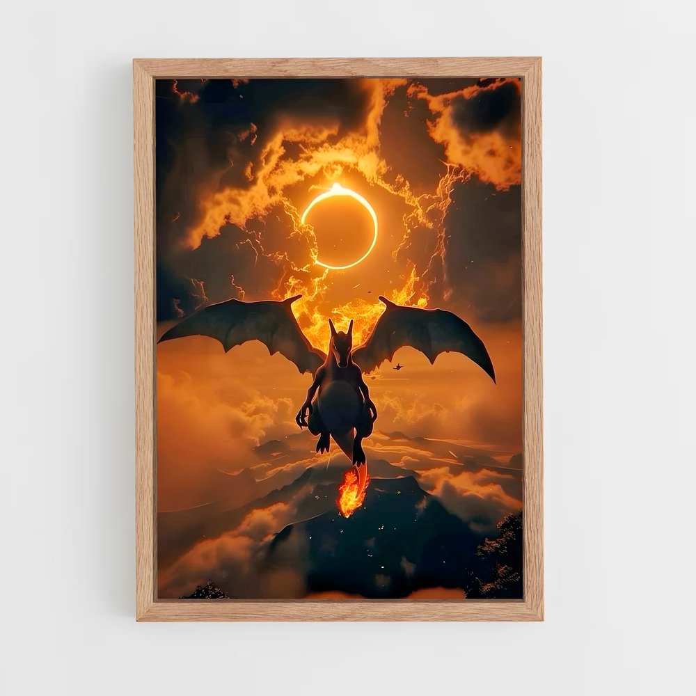 Poster Charizard en Vol – affiche Pokemon (vue 4)