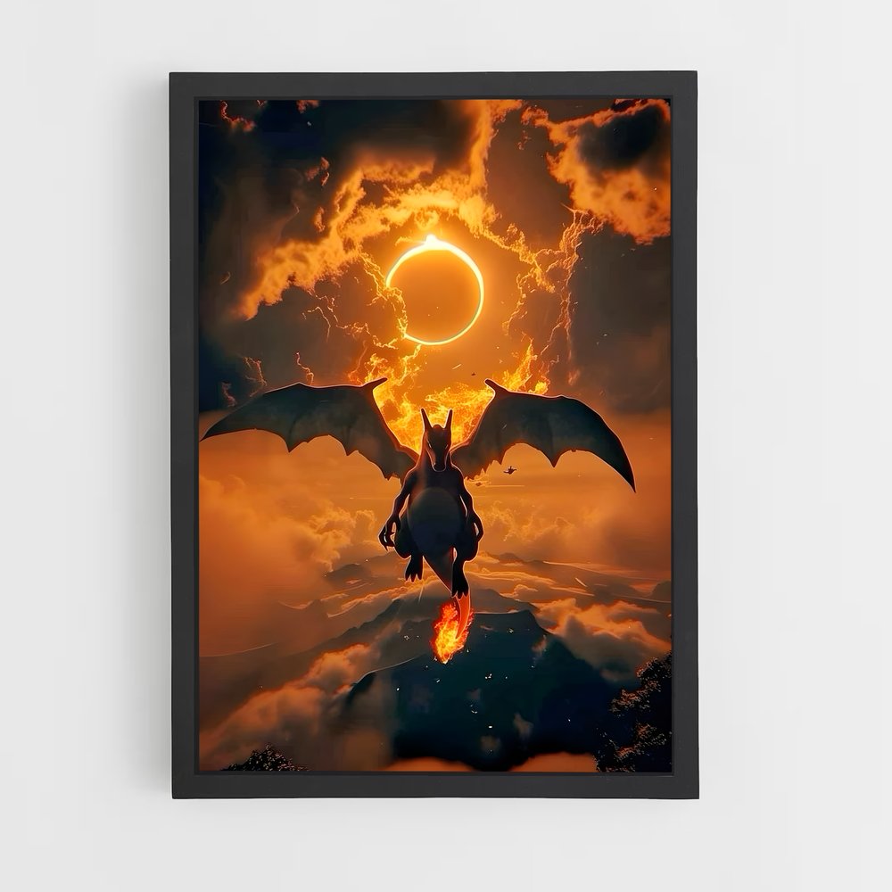 Poster Charizard en Vol – affiche Pokemon (vue 2)