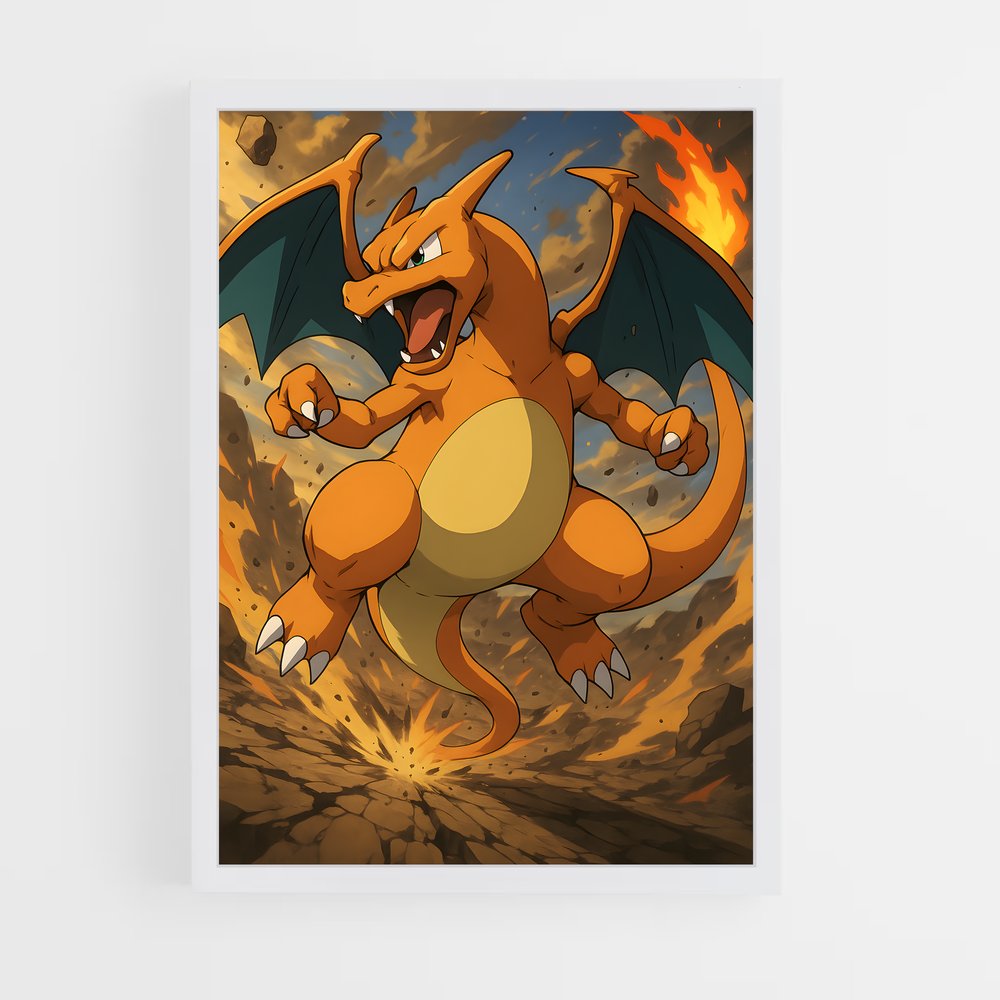 Poster Charizard décor – affiche Pokemon (vue 3)