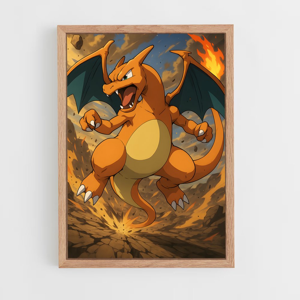 Poster Charizard décor – affiche Pokemon (vue 4)