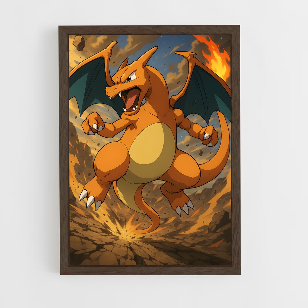 Poster Charizard décor – affiche Pokemon (vue 5)