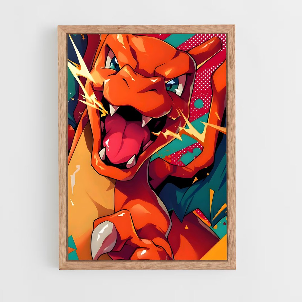Poster Charizard dragon – affiche Pokemon (vue 4)
