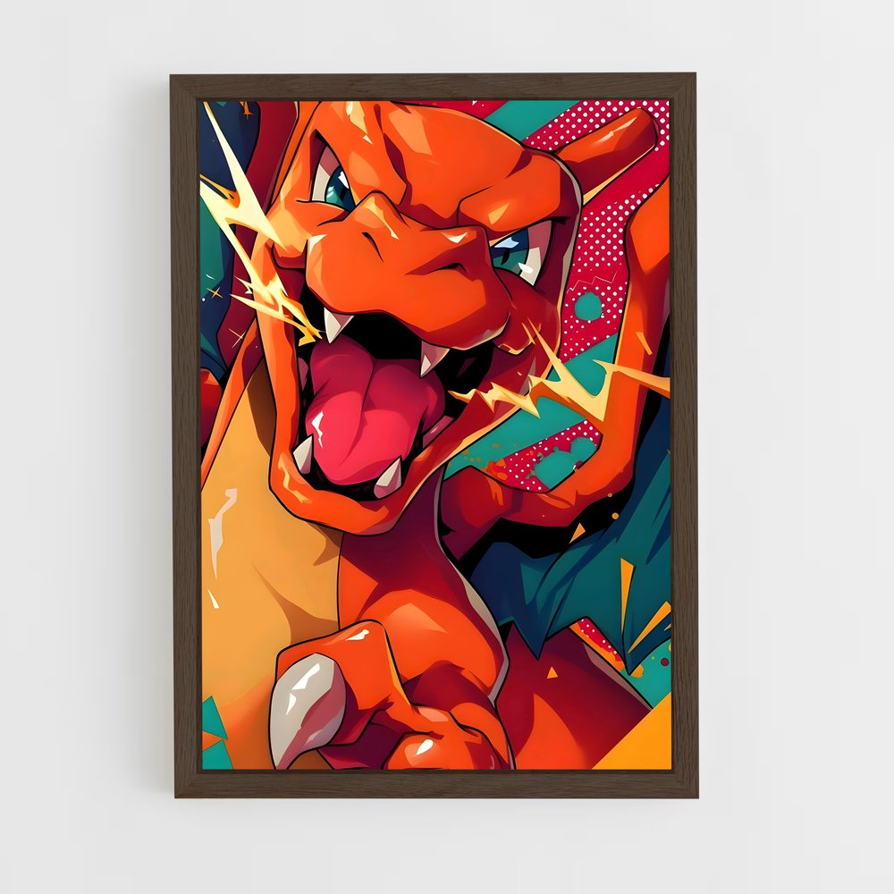 Poster Charizard dragon – affiche Pokemon (vue 5)