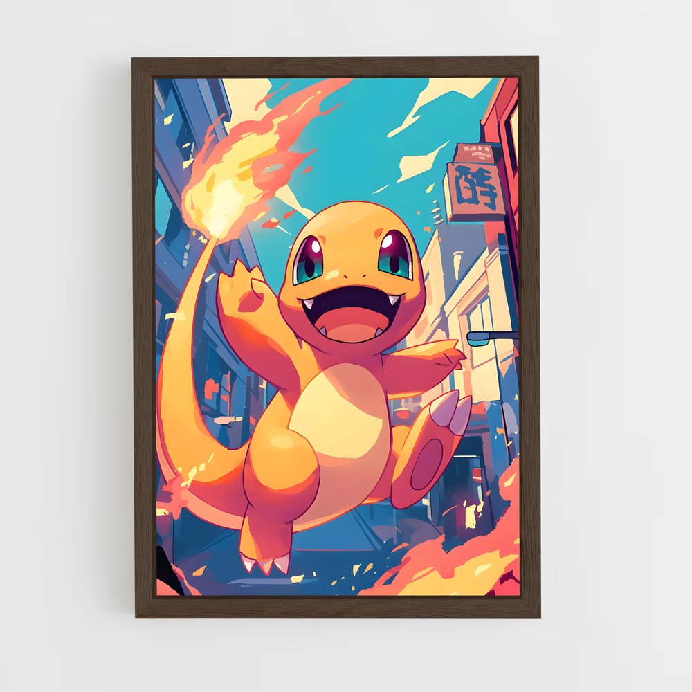 Poster Charmander à la Ville – affiche Pokemon (vue 5)