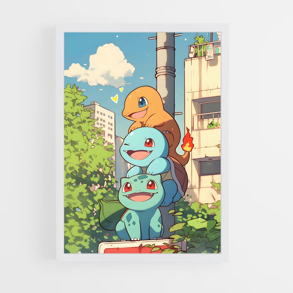 Poster Flamme de Charme – affiche Pokemon (vue 3)