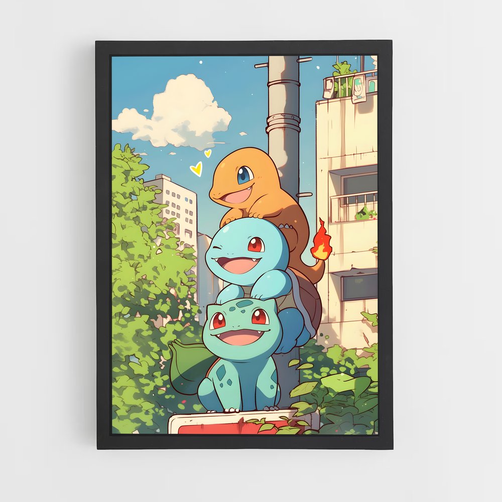 Poster Flamme de Charme – affiche Pokemon (vue 2)