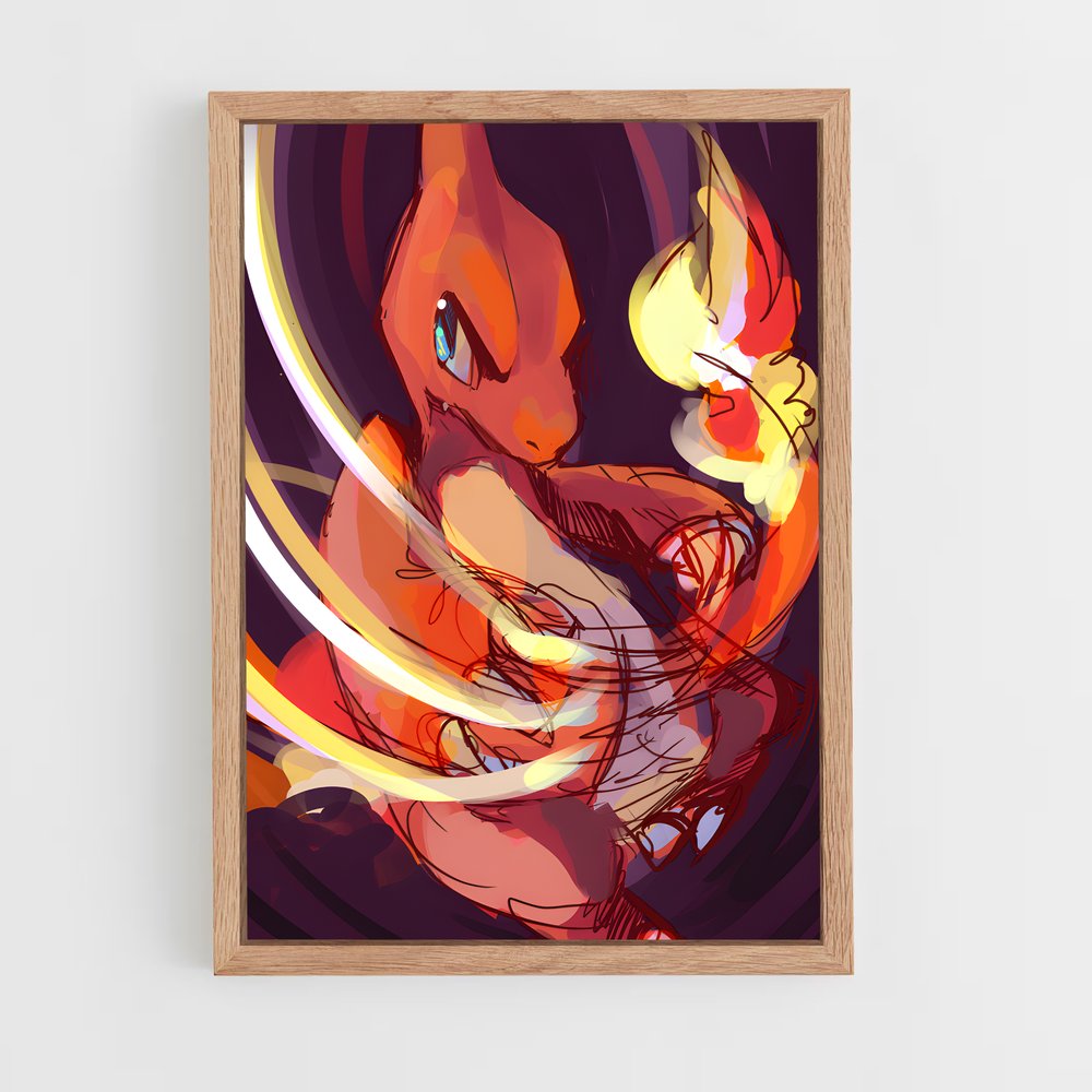 Poster Chaleur Écarlate – affiche Pokemon (vue 4)