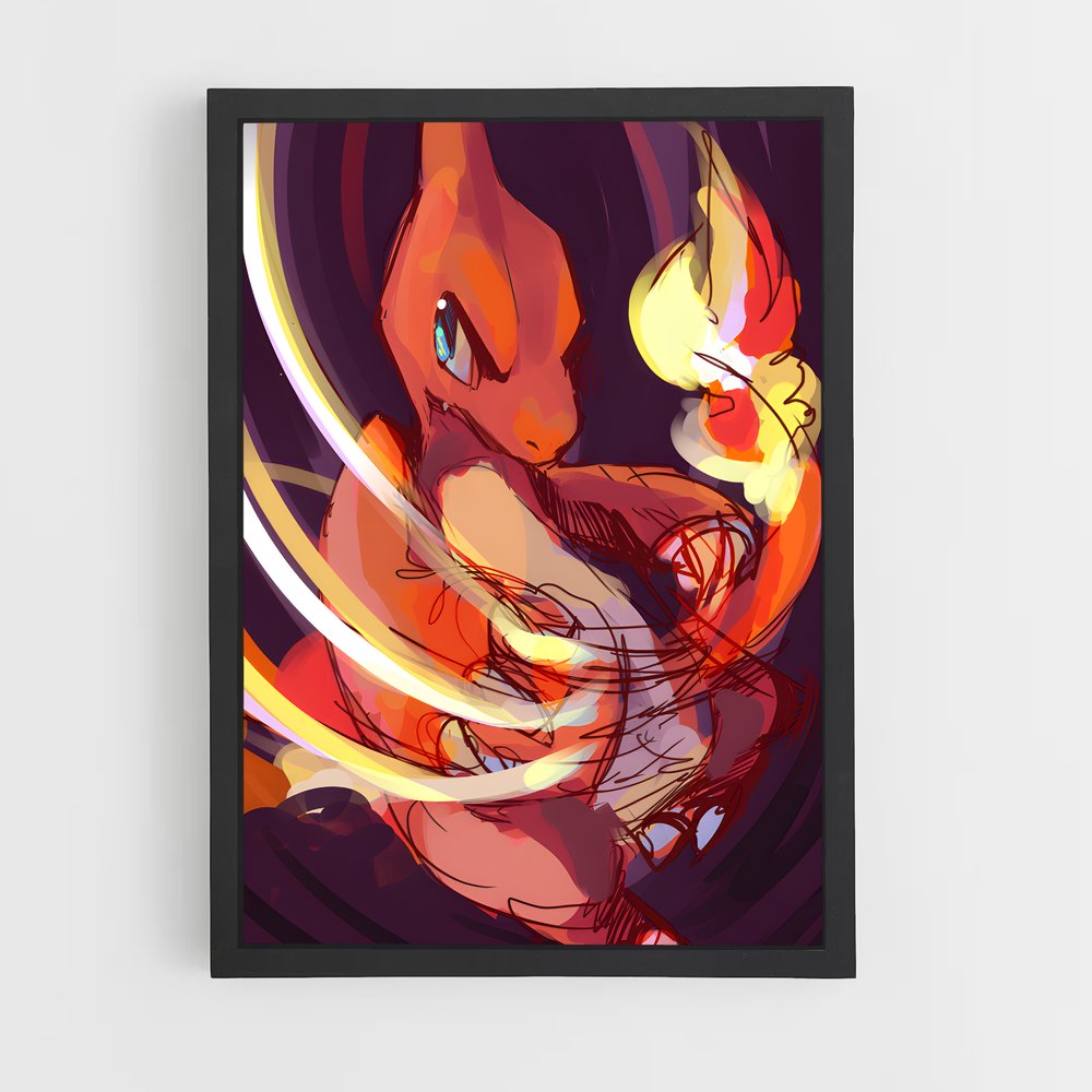 Poster Chaleur Écarlate – affiche Pokemon (vue 2)