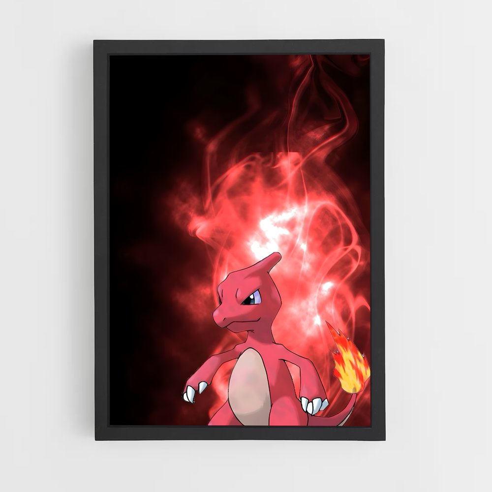 Poster Flamme de Charmeleon – affiche Pokemon (vue 2)