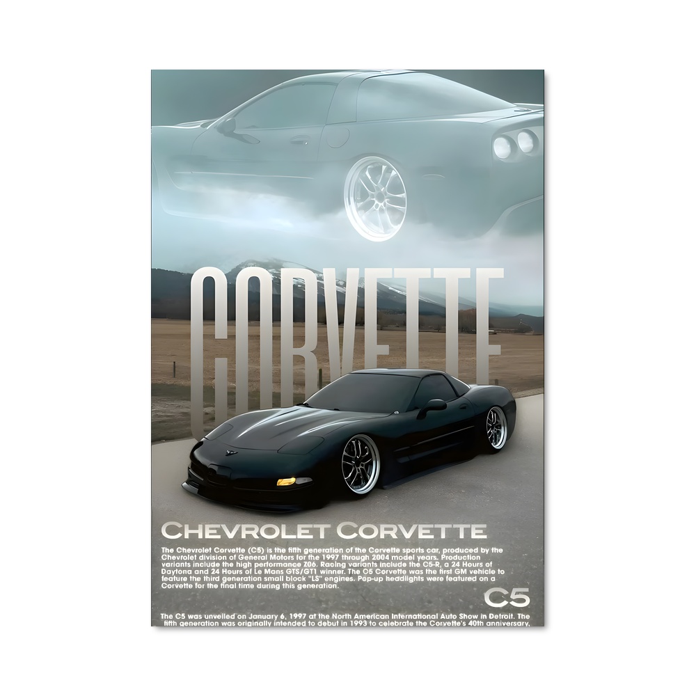Poster Chevrolet Noir
