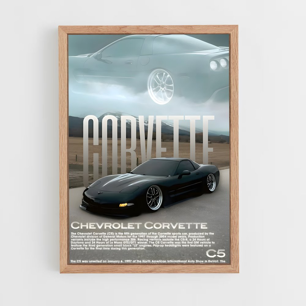 Poster Chevrolet Noir (vue 4)
