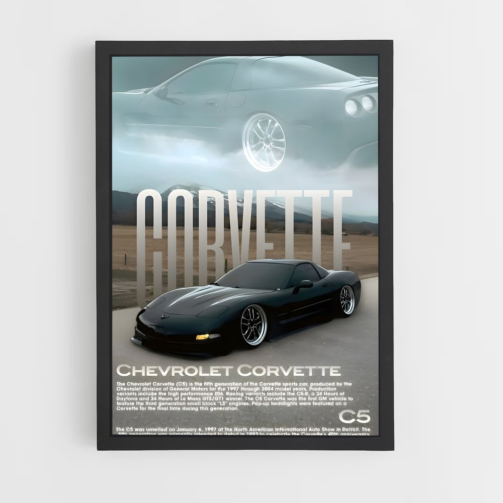 Poster Chevrolet Noir (vue 2)