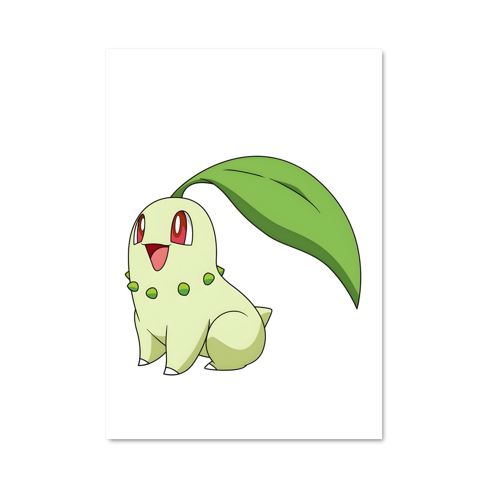 Poster Chikorita Joyeuse – affiche Pokemon