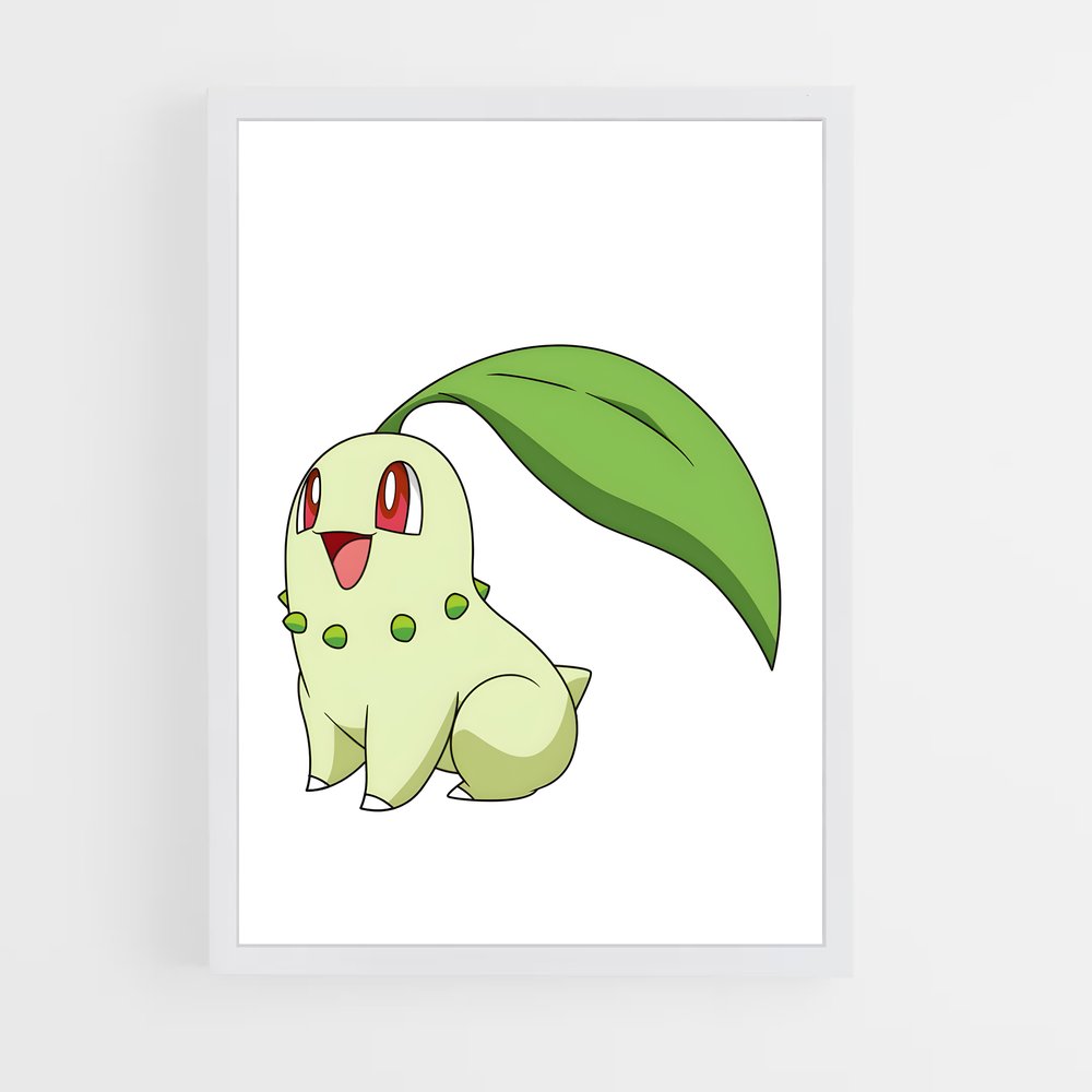 Poster Chikorita Joyeuse – affiche Pokemon (vue 3)