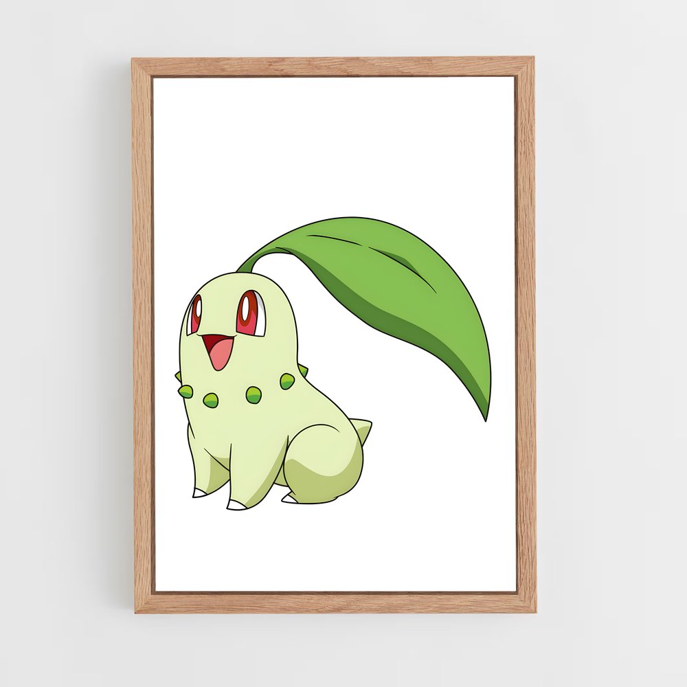 Poster Chikorita Joyeuse – affiche Pokemon (vue 4)