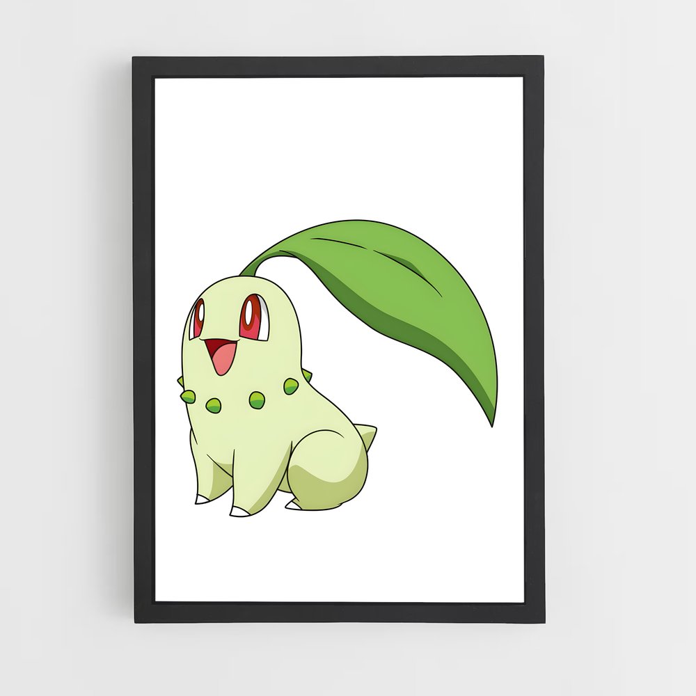 Poster Chikorita Joyeuse – affiche Pokemon (vue 2)
